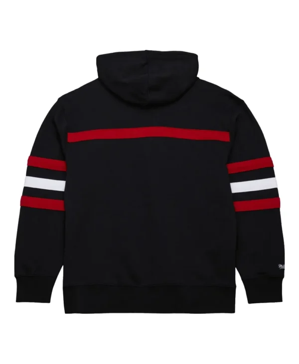 Mitchell Ness NBA Head Coach Vintage Logo Bulls Black Hoodie bg