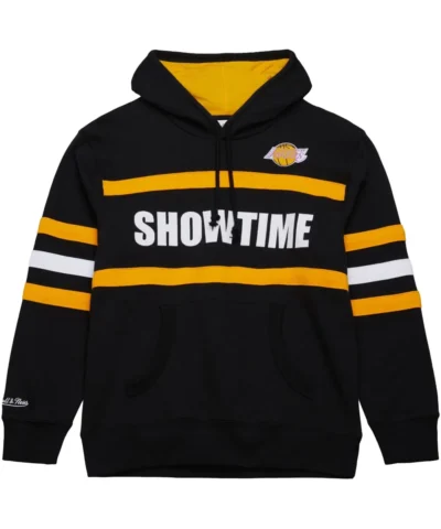 Mitchell & Ness NBA Head Coach Vintage Logo Lakers Black Hoodie