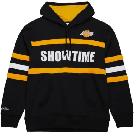 Mitchell Ness NBA Head Coach Vintage Logo Lakers Black Hoodie