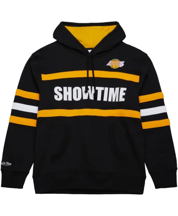 Mitchell Ness NBA Head Coach Vintage Logo Lakers Black Hoodie