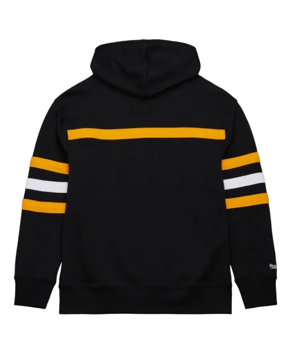 Mitchell Ness NBA Head Coach Vintage Logo Lakers Black Hoodie back