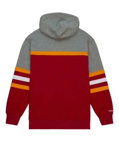 Mitchell & Ness NFL Head Coach Chiefs Grey Red Hoodie back