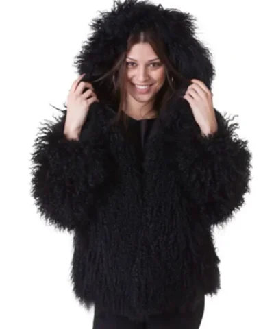 Mongolian Lamb Fur Black Hooded Coat.webp