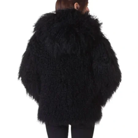 Mongolian Lamb Fur Black Hooded Warm Winter Fluffy Coat For Womens webp