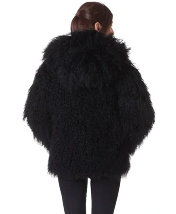 Mongolian Lamb Fur Black Hooded Warm Winter Fluffy Coat For Womens webp