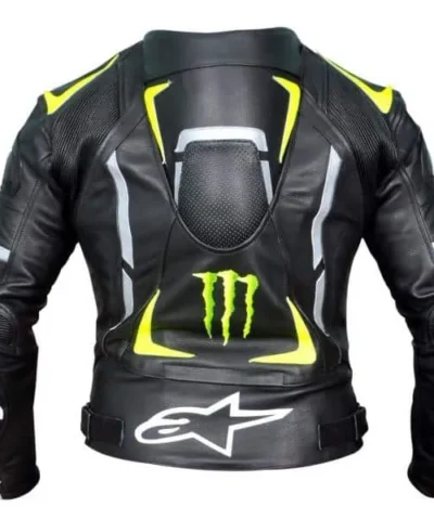 Monster Energy Motorbike Racing Black Jacket Back
