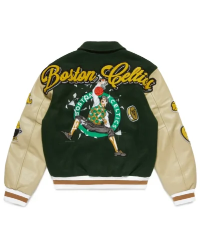Nba Boston Celtics Varsity Green Jacket Back