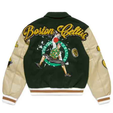 Nba Boston Celtics Varsity Green Jacket Back