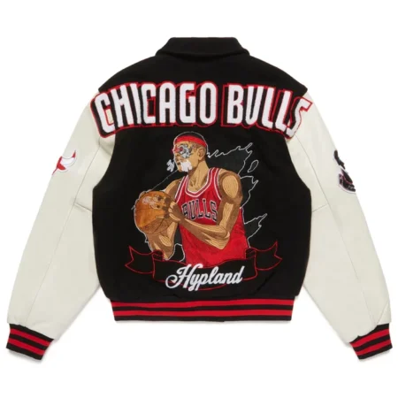 Nba Chicago Bulls Varsity Black Jacket For Sale