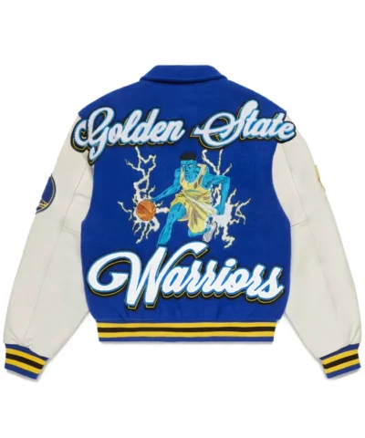 Nba Golden State Warriors Varsity Blue Jacket For Sale