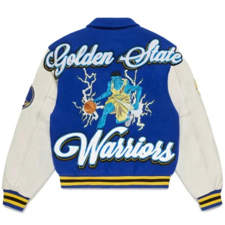 Nba Golden State Warriors Varsity Blue Jacket For Sale