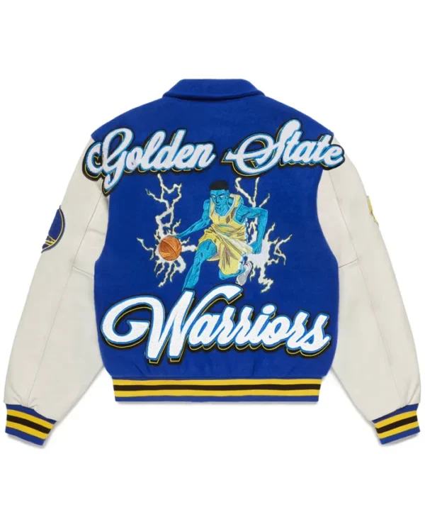 Nba Golden State Warriors Varsity Blue Jacket For Sale