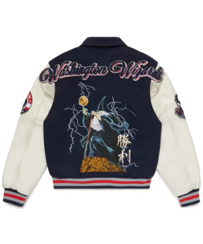 Nba Washington Wizards Varsity Navy Blue Jacket For Sale