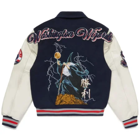 Nba Washington Wizards Varsity Navy Blue Jacket For Sale