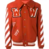 Off White Virgil Abloh 2015 Varsity Jacket with Patches