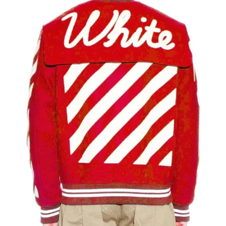 Off White Virgil Abloh 2015 Varsity Jacket with Patches Back