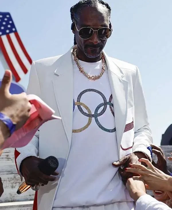 Olympic Snoop Dogg LA28 Handover Celebration Leather Coat