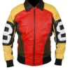Patrick Warburton Seinfeld David Puddy 8 Ball Bomber Leather Jacket sale
