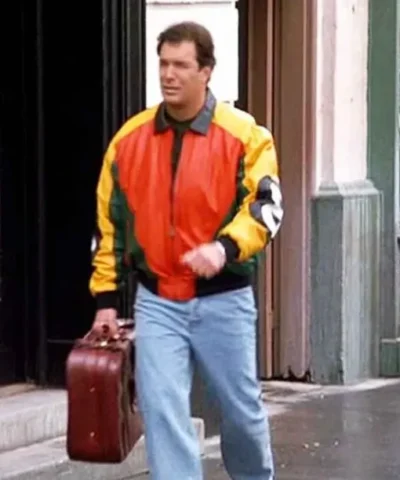Patrick Warburton Seinfeld David Puddy 8 Ball Leather Jacket