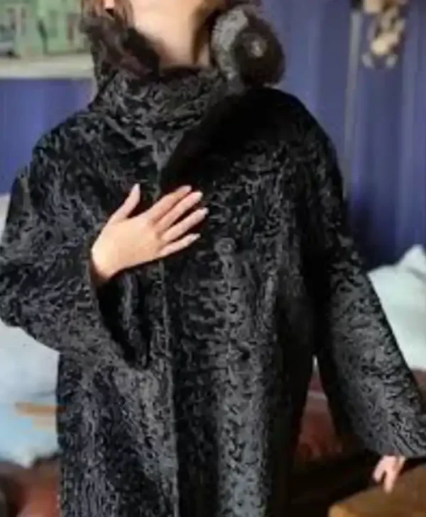 Persian Lamb Black Fur Coat webp