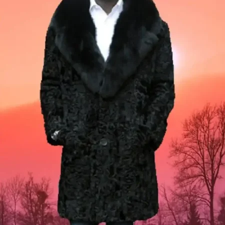 Persian Lamb Fur Black Coat webp