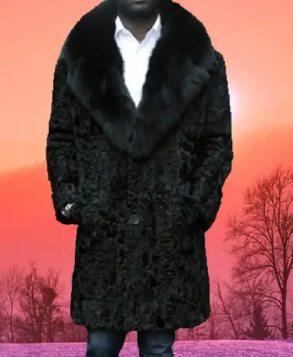 Persian Lamb Fur Black Coat webp