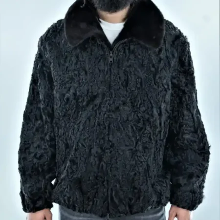 Persian Lamb Fur Black Jacket webp