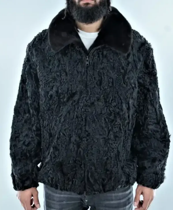 Persian Lamb Fur Black Jacket webp