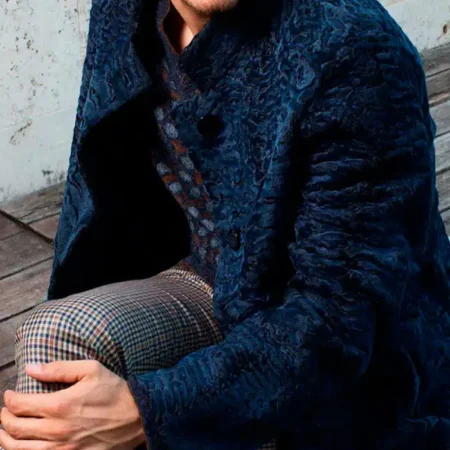 Persian Lamb Fur Blue Coat webp