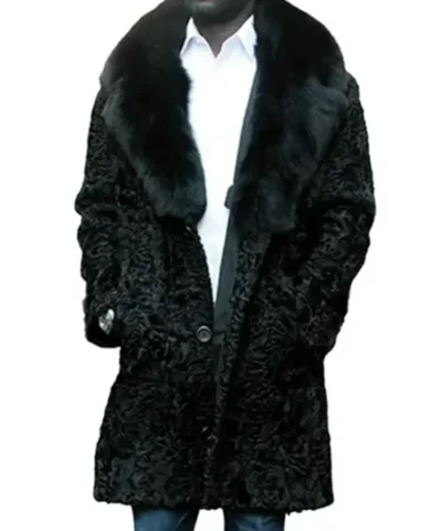 Persian Lamb Fur Mid Length Black Coat.webp