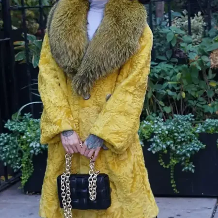 Persian Lamb Fur Yellow Coat webp