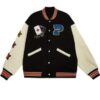 Poker Lucky Letterman Varsity Black Jacket Front