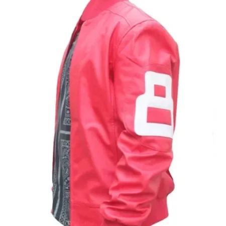 Purchase Unisex 8 Ball Pink Bomber Leather Jacket