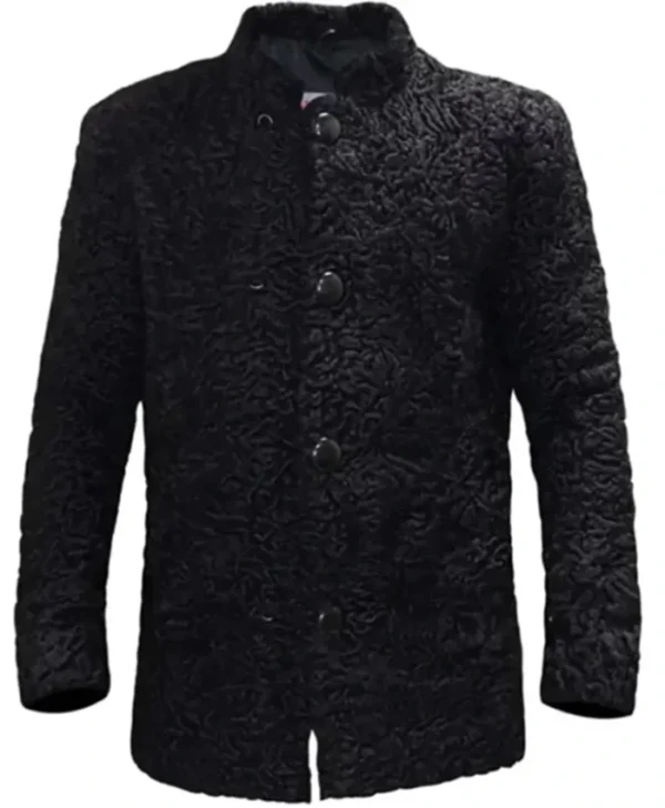 Real Astrakhan Karakul Lamb Curly Fur Coat webp