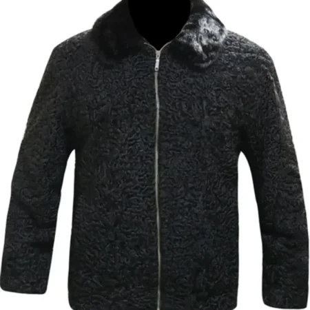 Real Karakul Persian Lamb Fur Winter Jacket webp