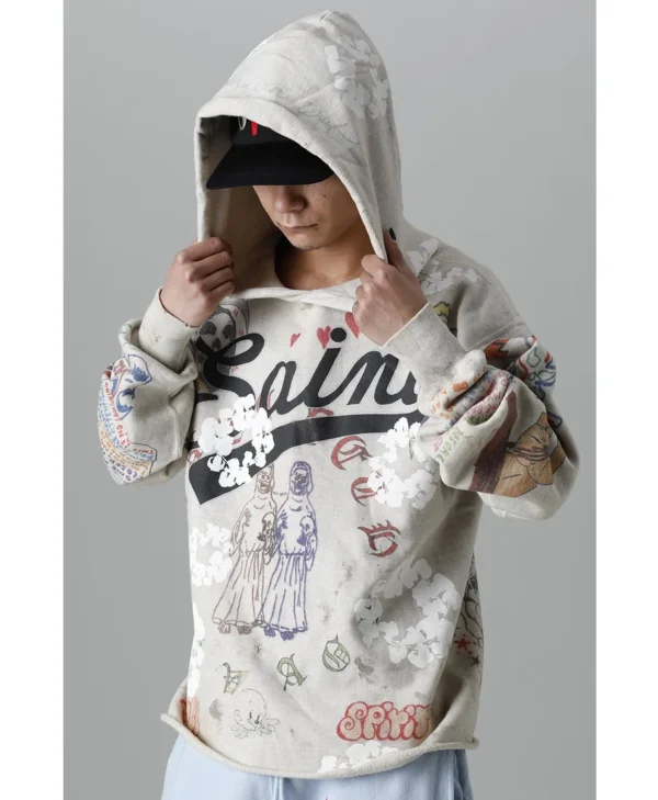 SAINT Mxxxxxx MX6 Hoodie Grey Washed Aesthetic