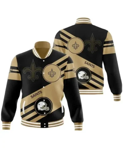 Sandrine New Orleans Saints Wool Varsity Jacket 600x729