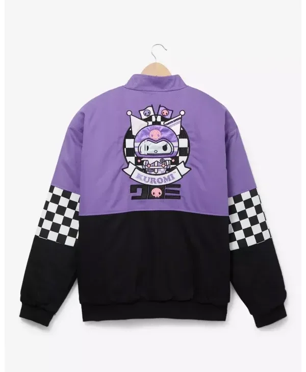 Sanrio Kuromi Checkered Racing Jacket Back