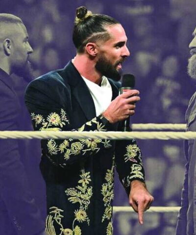 Seth Rollins Peacock Embroidered Sherwani Coat – WWE RAW Regal Look