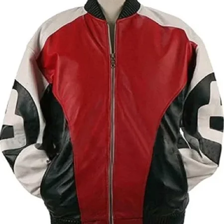 Shop 8 Ball Logo Red Black and White Bomber Jacket