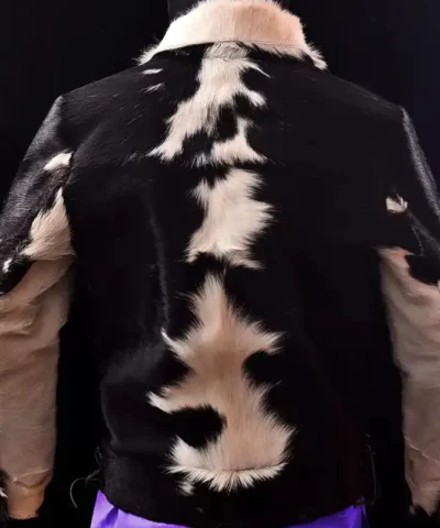 Shop Cowhide Black And White Fur Leather Jacket For Men And Women.webp
