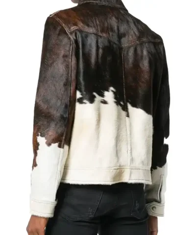 Shop Cowhide Multicolor Leather Fur Jacket For Men And Women.webp