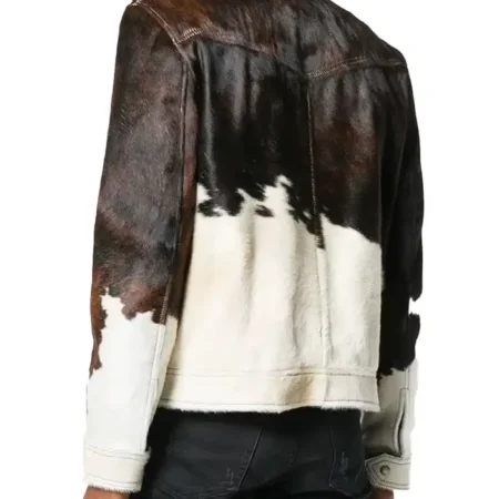 Shop Cowhide Multicolor Leather Fur Jacket For Men And Women webp