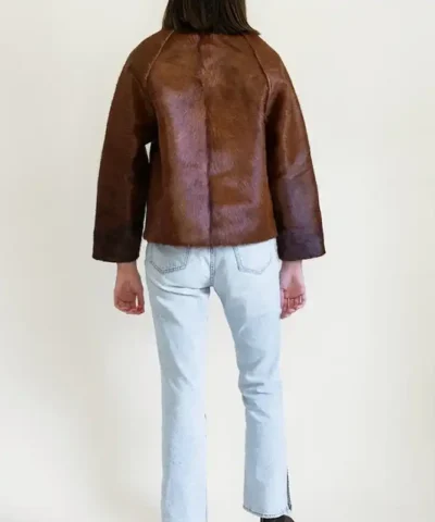 Shop Now Cowhide Brown Fur Leather Jacket For Men And Women.webp