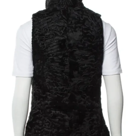 Shop Real Persian Astrakhan Lamb Women Waistcoat Vest webp