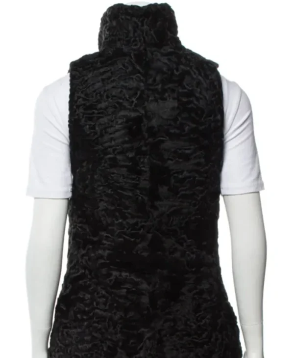 Shop Real Persian Astrakhan Lamb Women Waistcoat Vest webp