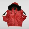 Shop Unisex 8 Ball Multiple Colors Bomber Hooded Leather Jacket 510x638