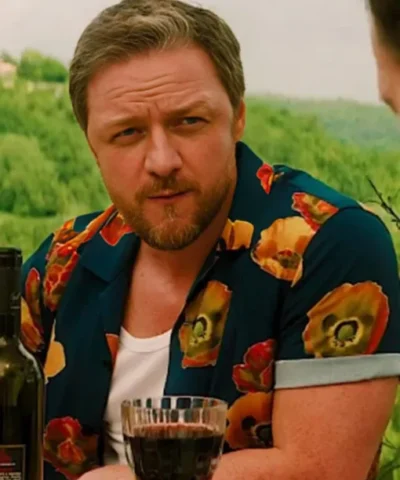 Speak No Evil 2024 James McAvoy Teal Floral Shirt