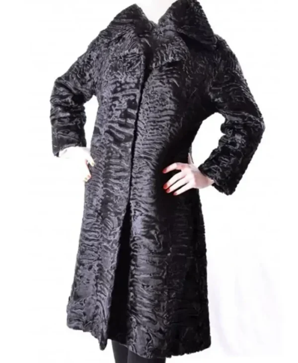 Stacey Persian Lamb Broadtail Fur Warm Coat webp