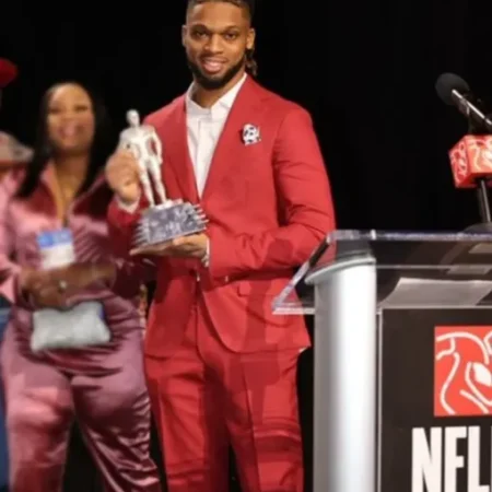 Super Bowl Damar Hamlin NFLPA Red Suit